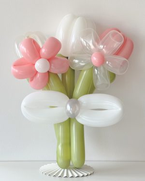 5 biało-różowych blumi